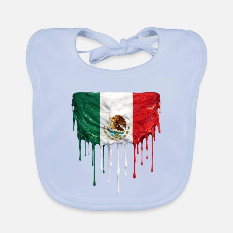 Drapeau Mexicain Gouttant Bavoir bio Bébé