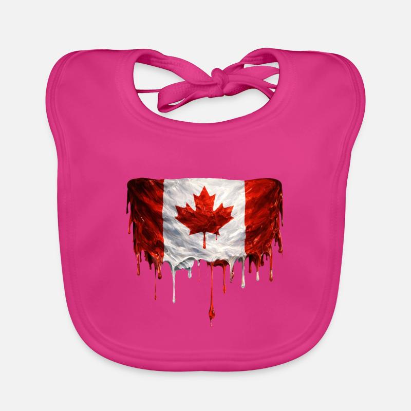 Drapeau canadien dégoulinant Bavoir bio Bébé