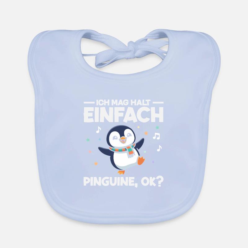 Ich mag halt einfach Pinguine OK Tanzen Baby Bio-Lätzchen