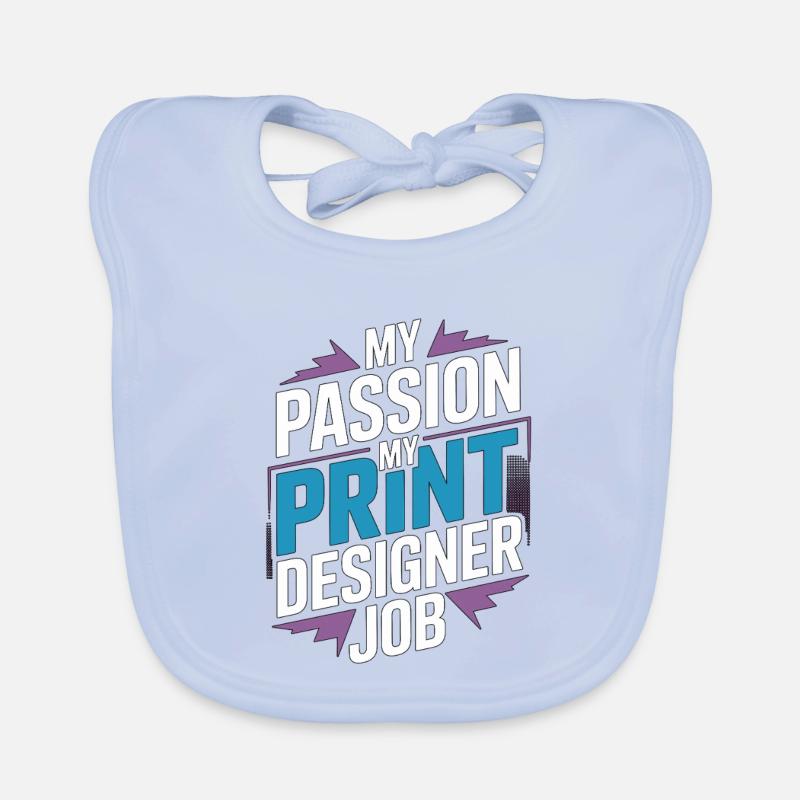Designer d’estampes Ma passion Mon designer créatif Bavoir bio Bébé