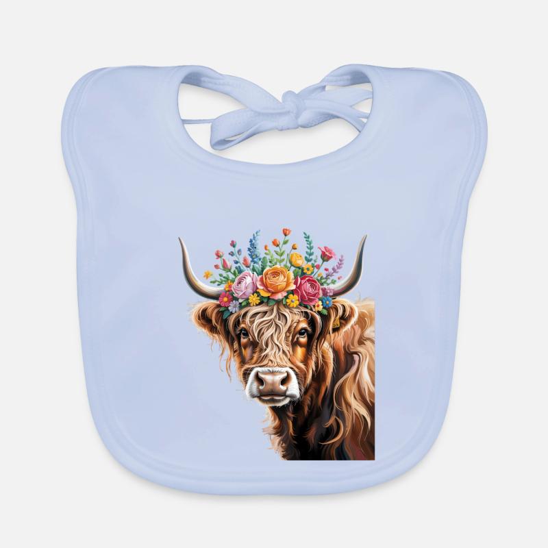 Scottish Highland cattle Organic Baby Bibs