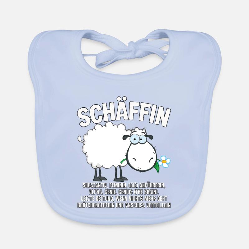 Schäffin - Alpha Schaf mit Sonnenbrille Baby Bio-Lätzchen