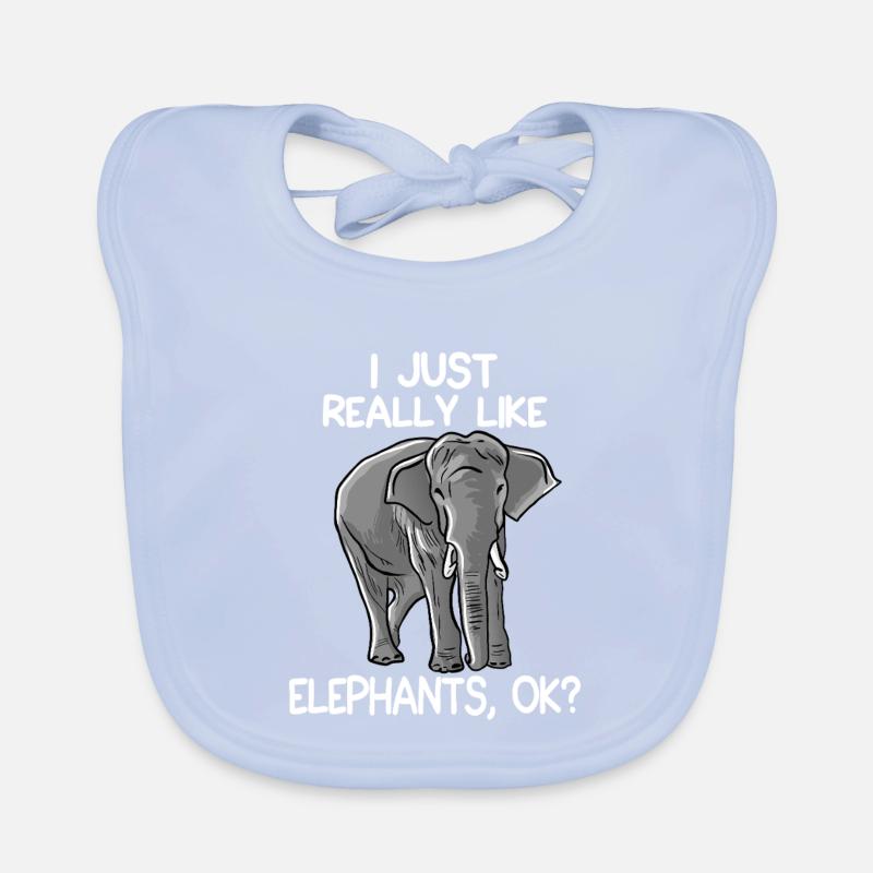 Elephant Graphic Tee Organic Baby Bibs