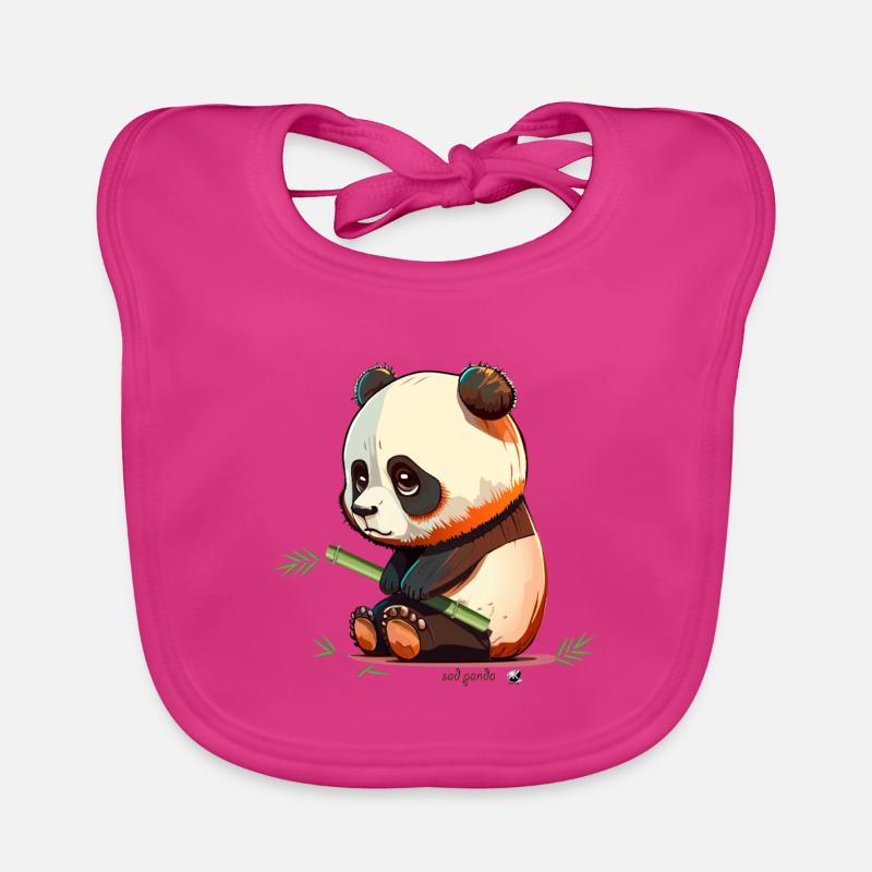Sad Panda with Bamboo Sad Panda Organic Baby Bibs