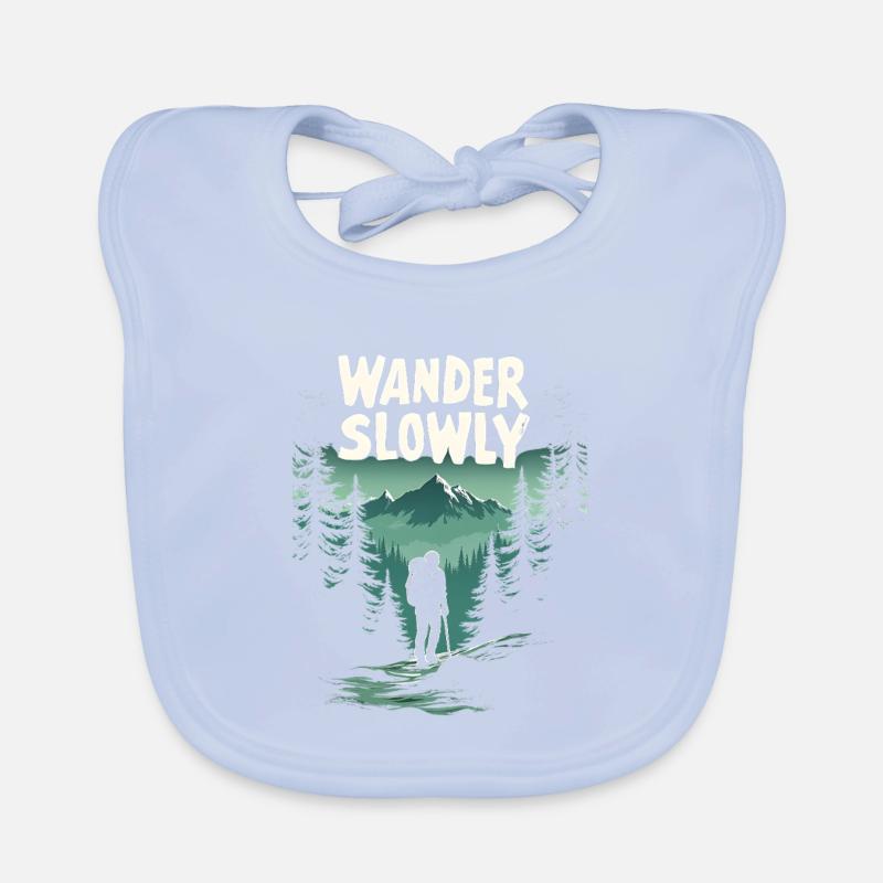 Wander Slowly Langsames Wandern Wald Baby Bio-Lätzchen
