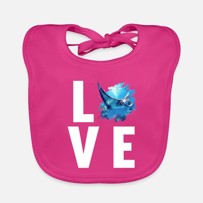 Rochen Mantarochen Baby Bio-Lätzchen