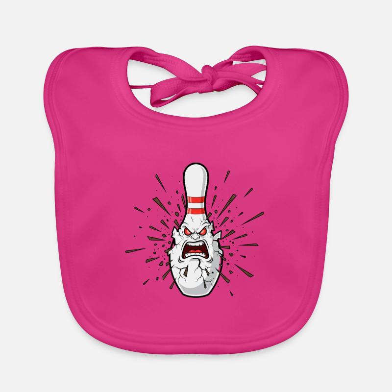 Angry Bowling Pin Bang Organic Baby Bibs