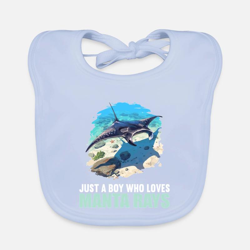 Rays Manta Rays Organic Baby Bibs