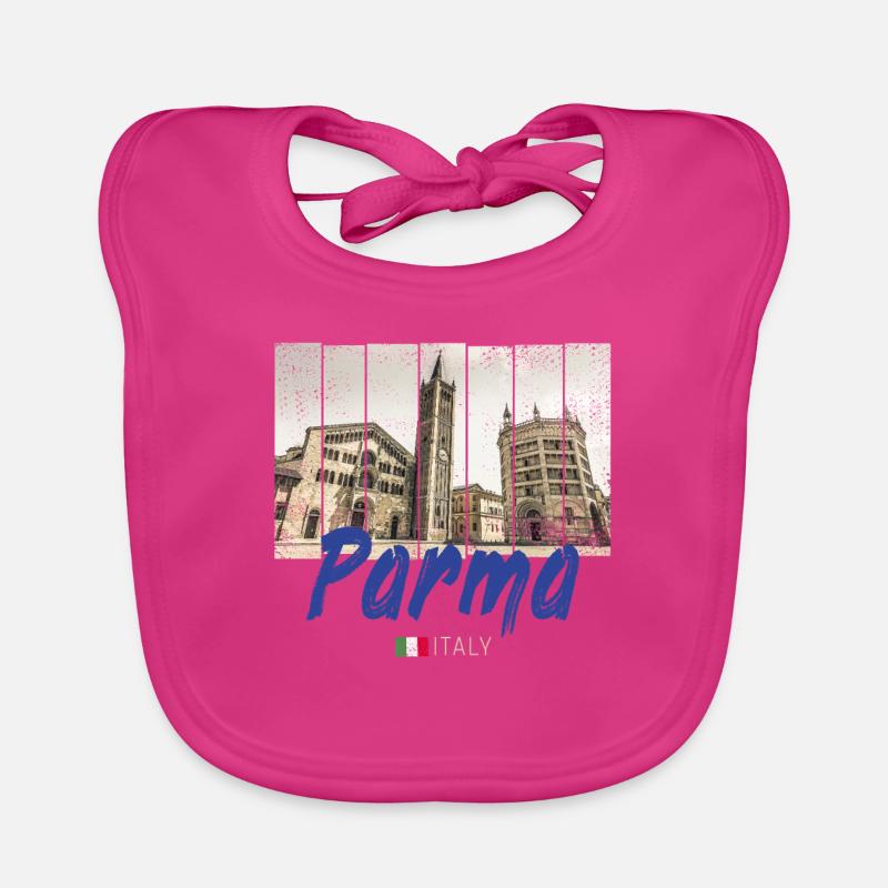 Parma Emilia-Romagna in Italy Vintage Souvenir Organic Baby Bibs