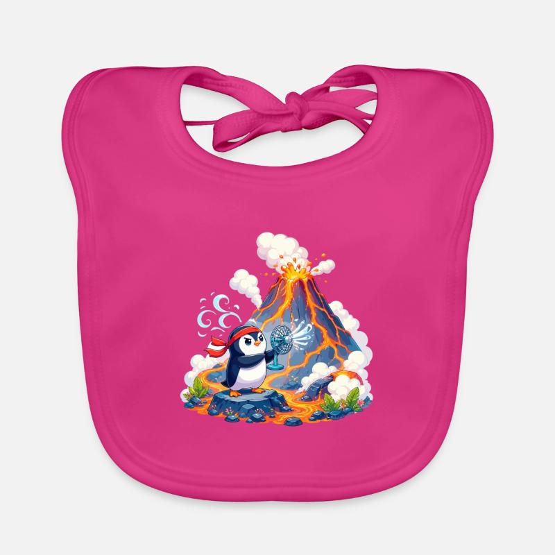 Lava-Pinguin mit Ventilator Baby Bio-Lätzchen