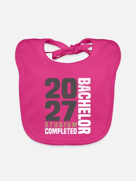 Bachelor Studium Completed 2027 - Baby Bio-Lätzchen - Fuchsia