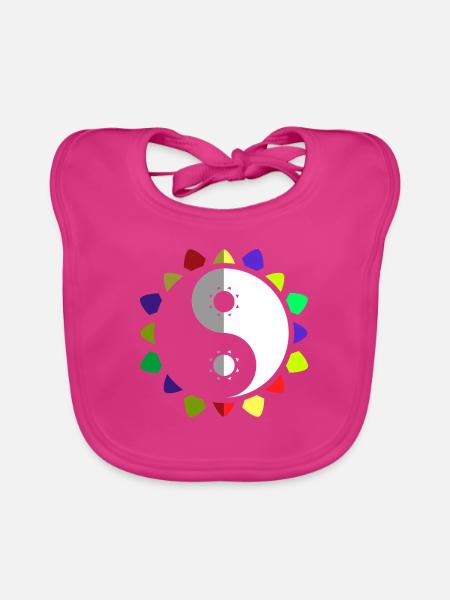 Qigong Qi Gong Tai Chi Chigong - Baby Bio-Lätzchen - Fuchsia - Vorne