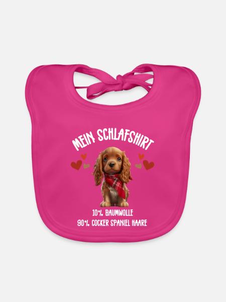 Cocker Spaniel Schal Pyjama - Baby Bio-Lätzchen - Fuchsia