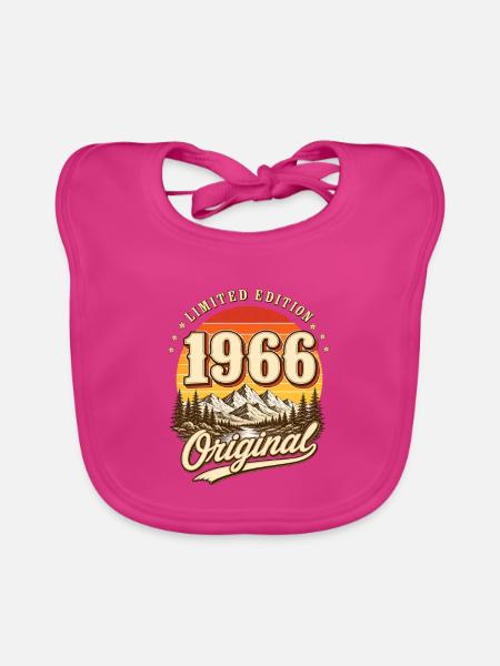 1966 Original Limited Edition 60 Jahre Jubiläum - Baby Bio-Lätzchen - Fuchsia