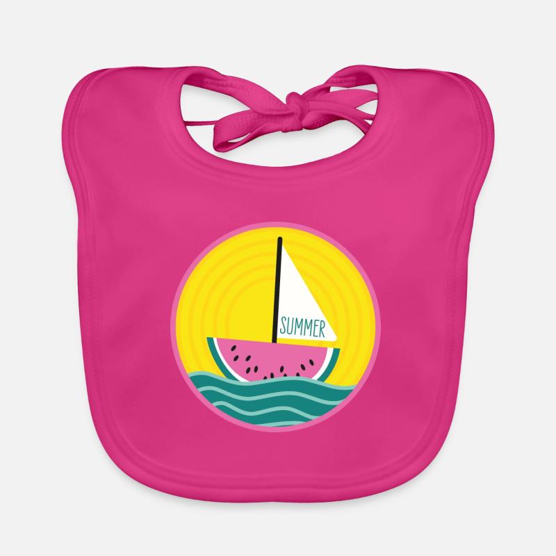 Summer Voilier Pastèque Bavoir bio Bébé