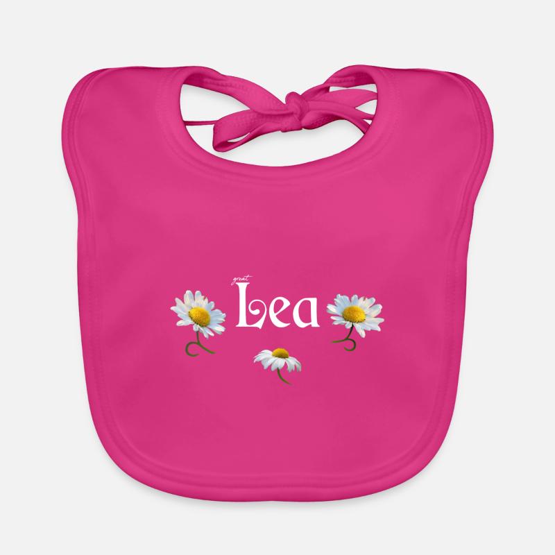 Lea Geburtstag Lea - Baby Bio-Lätzchen - Fuchsia