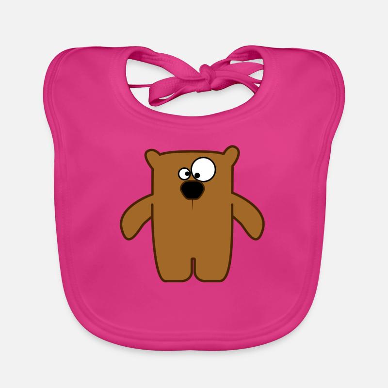 knuffel teddy - Baby Bio-Lätzchen - Fuchsia
