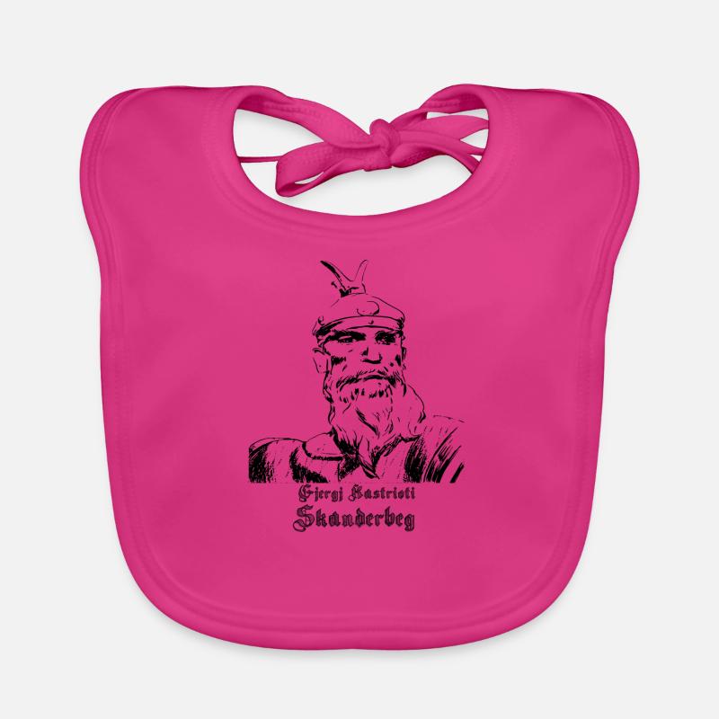 Skanderbeg - Bavoir bio Bébé - fuchsia