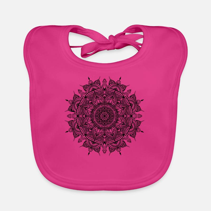 Mandala - Baby Bio-Lätzchen - Fuchsia