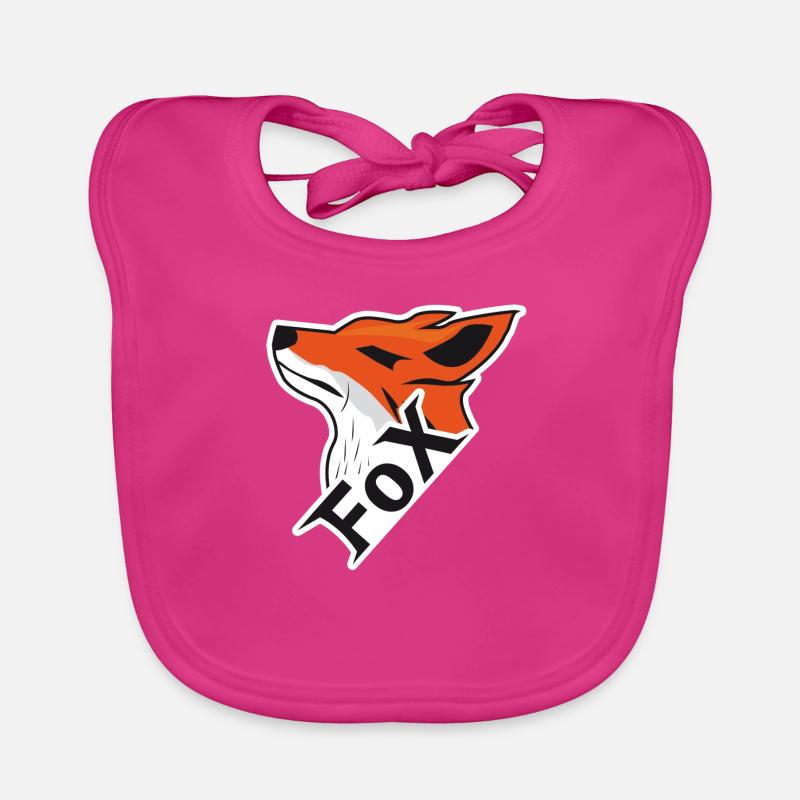 FoX Black&White Edition - Baby Bio-Lätzchen - Fuchsia