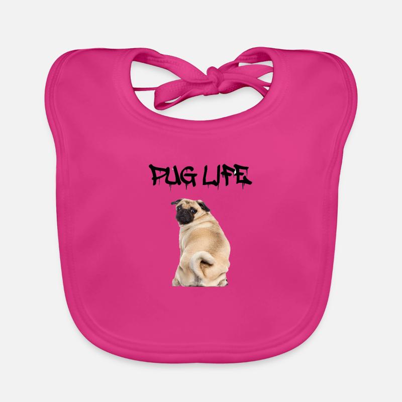 Mops Leben Baby Bio-Lätzchen