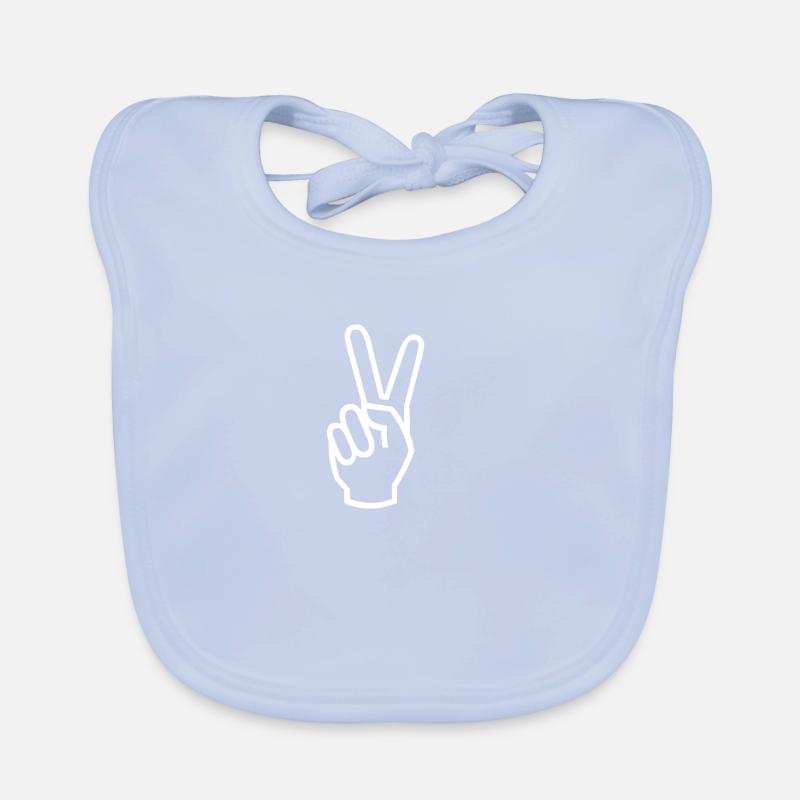 PEACE Frieden Peacezeichen Baby Bio-Lätzchen
