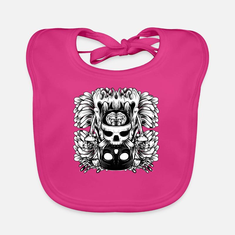 Skull and Brain Organic Baby Bibs