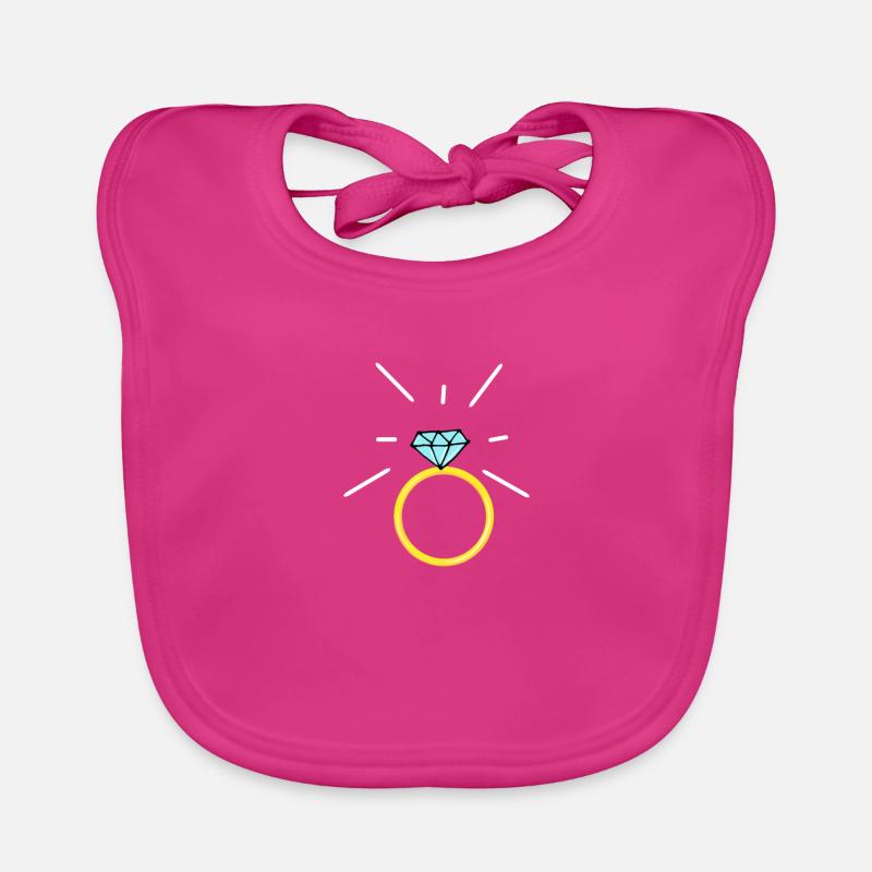 Engagement wedding bridal engagement ring ring Organic Baby Bibs