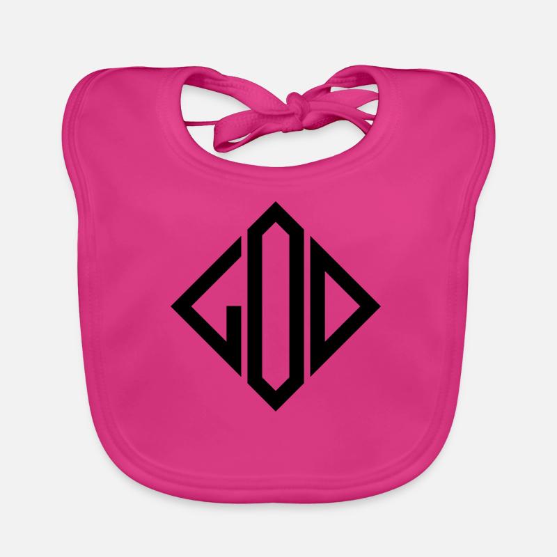 God god square rhombus Organic Baby Bibs
