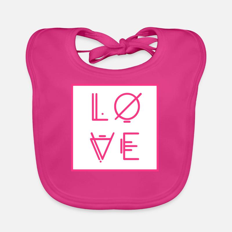 Love Liebe - abstrakte Kunst Vektorgraphik Vector Baby Bio-Lätzchen