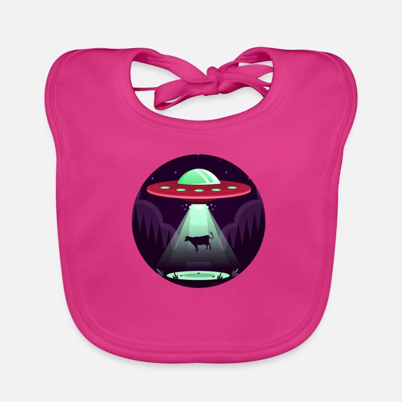 Alien Ufo Vache Bavoir bio Bébé