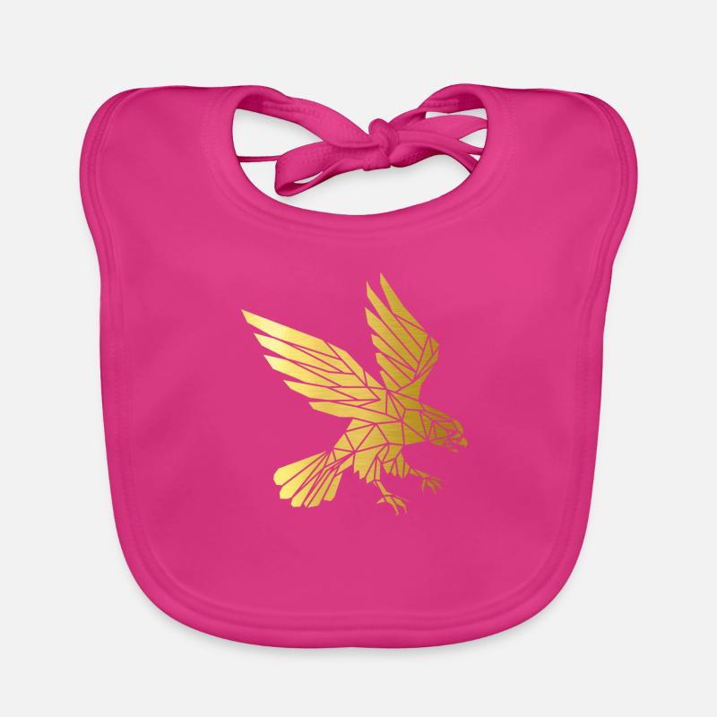 Eagle who is in a dive! Gold Edition Organic Baby Bibs