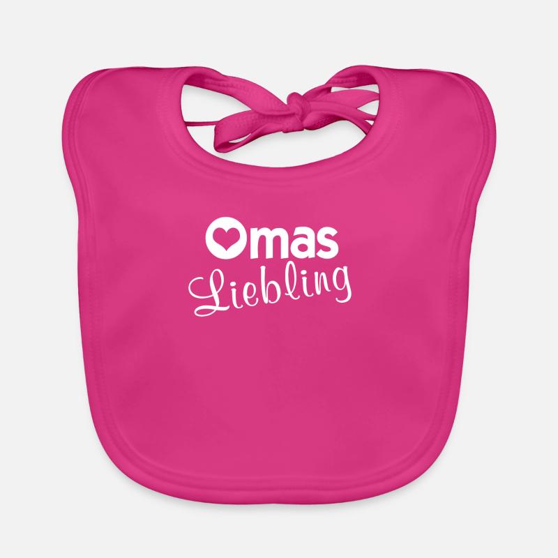 L'idée de cadeau de la grand-mère chérie de mamie - Bavoir bio Bébé - fuchsia
