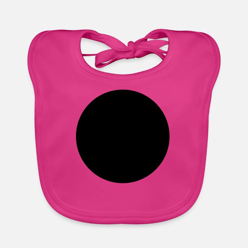Cercle noir - Bavoir bio Bébé - fuchsia