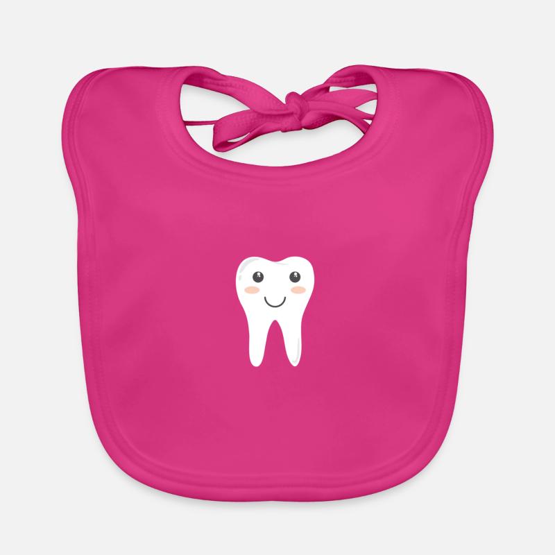 dent - Bavoir bio Bébé - fuchsia