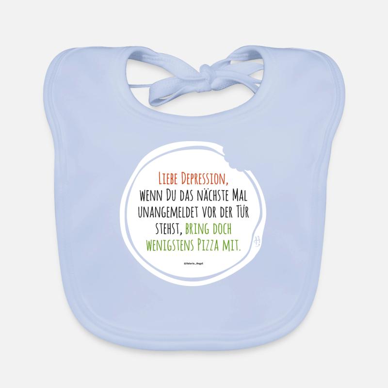 Depression pizza Organic Baby Bibs