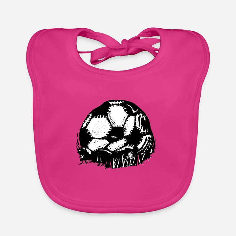 Ballon de handball - Bavoir bio Bébé - fuchsia
