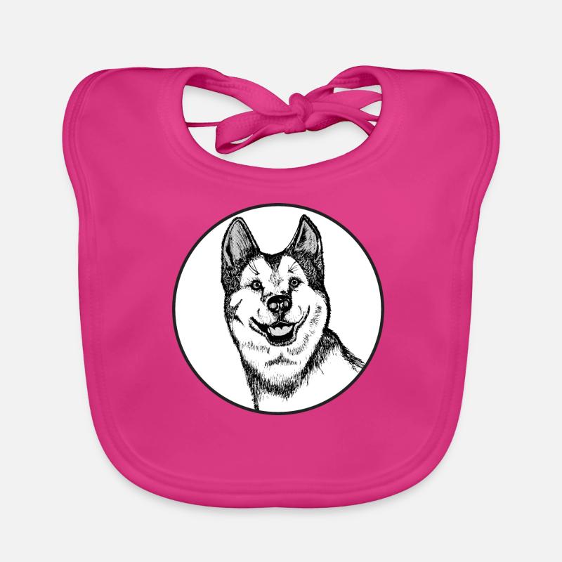 Husky Mischling Baby Bio-Lätzchen