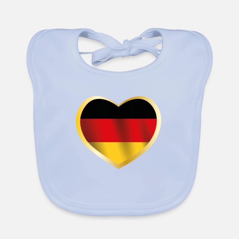 Deutschland Herz Deutsche Flagge Geschenk Baby Bio-Lätzchen