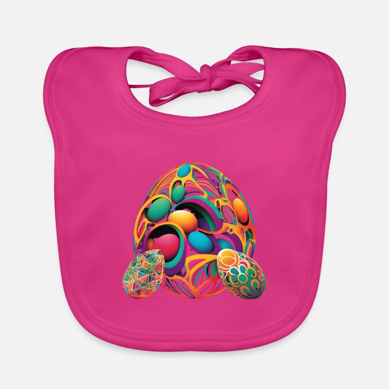 Eine abstrakte Interpretation von tollen Easter Eggs Baby Bio-Lätzchen