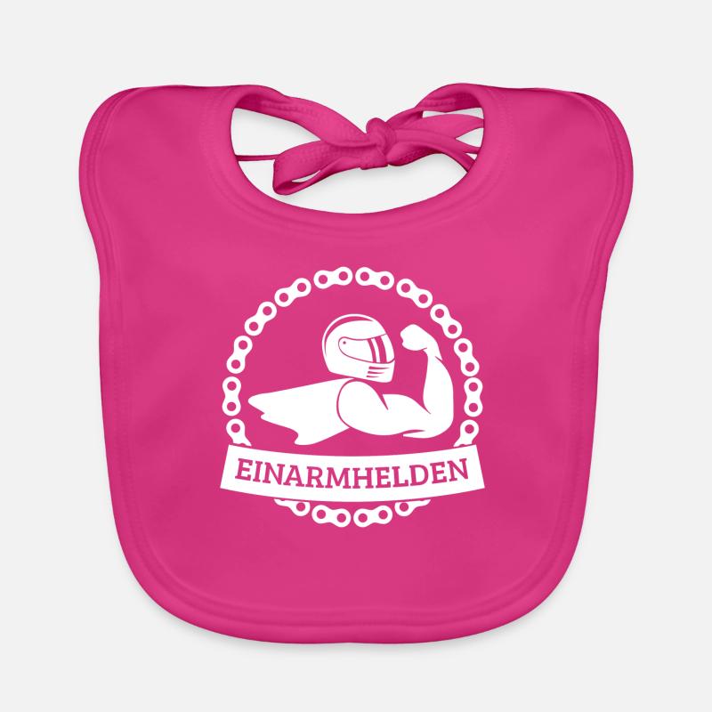 Einarmhelden 1-farbig (weiß) Baby Bio-Lätzchen