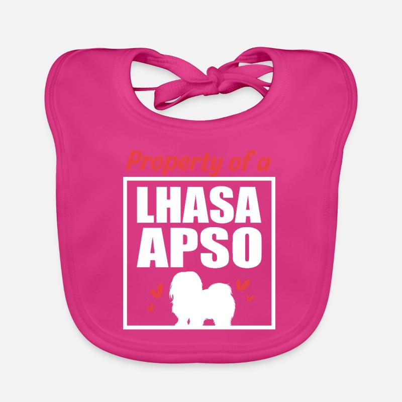 Lhasa Apso Dog Organic Baby Bibs