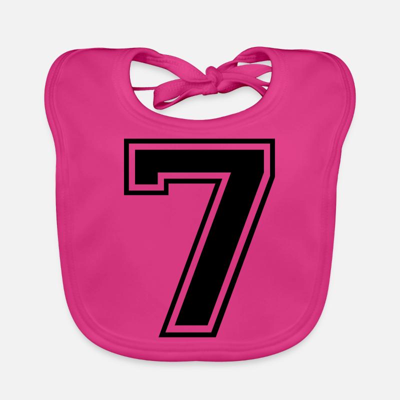 Varsity Number 7 Organic Baby Bibs