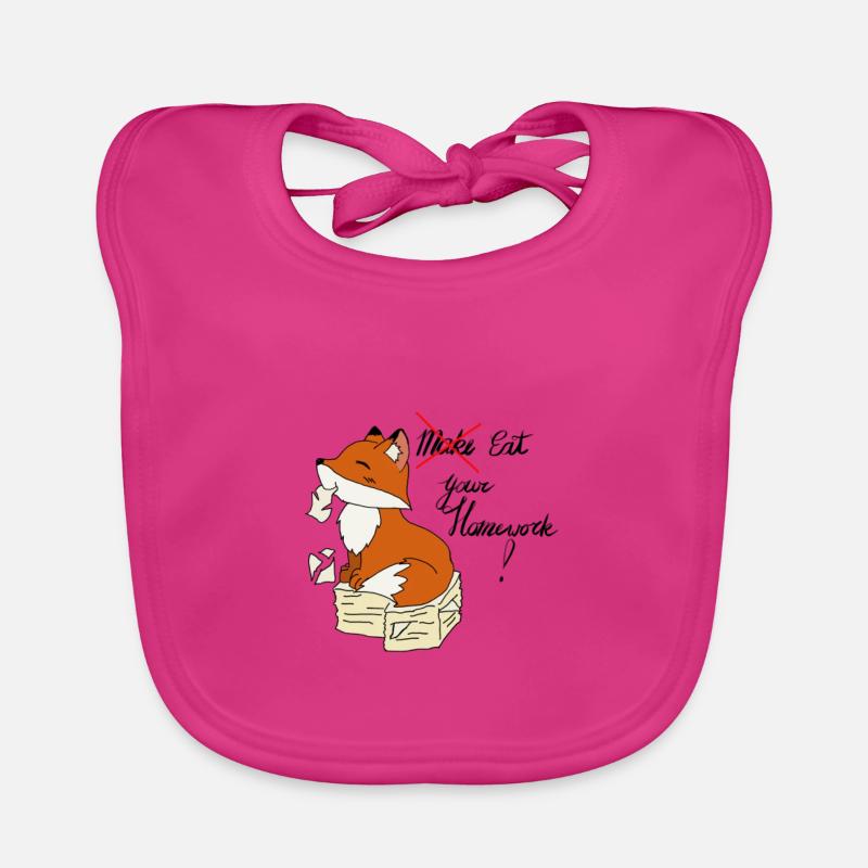 Fox and homework Organic Baby Bibs