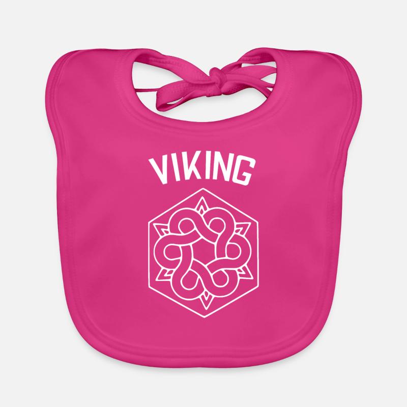 Wikinger - Baby Bio-Lätzchen - Fuchsia