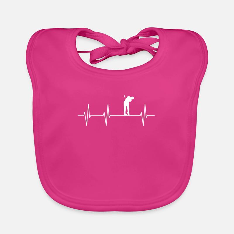 Golf Golfen Golfer - Baby Bio-Lätzchen - Fuchsia
