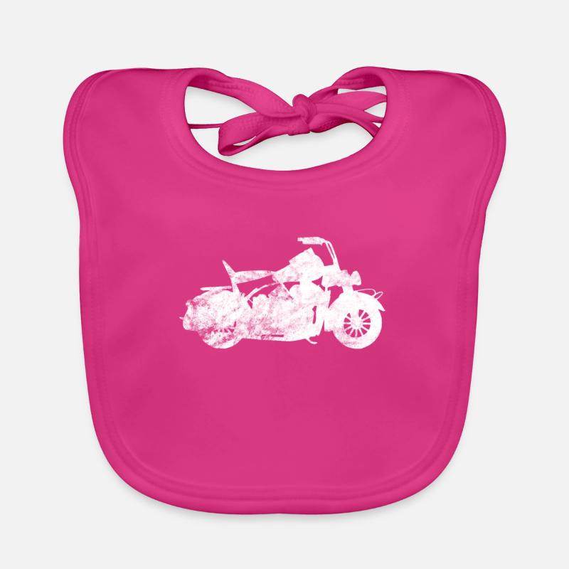 Biker - Bavoir bio Bébé - fuchsia
