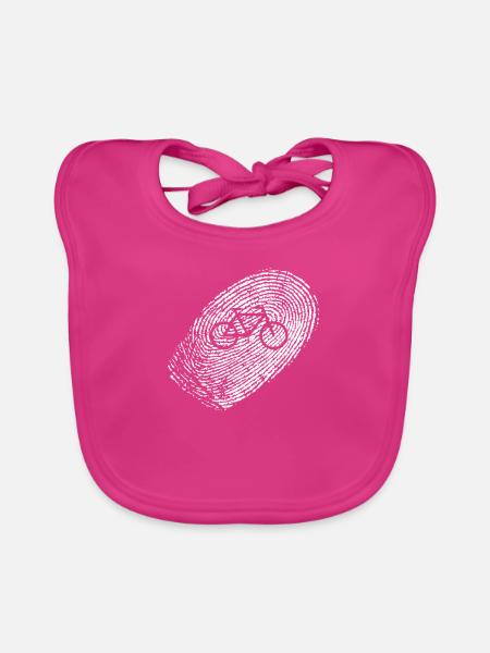 bicycle - Organic Baby Bibs - fuchsia - Front