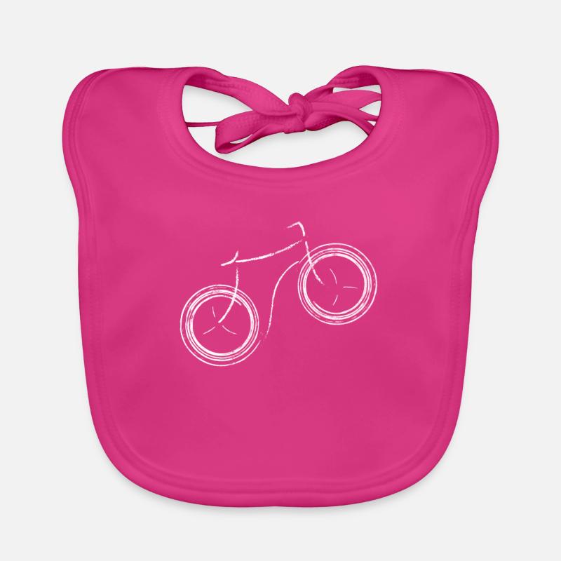 vélo - Bavoir bio Bébé - fuchsia