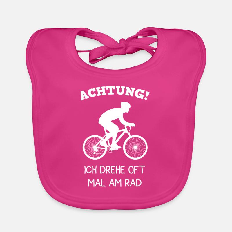Fahrrad Freizeit Sport lustiger Spruch Baby Bio-Lätzchen